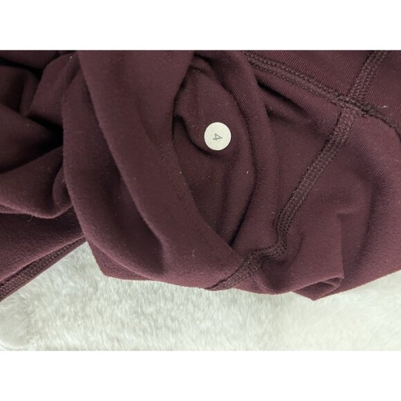 Lululemon Size 4 Skinny Will Pant *Full-On Luon Bordeaux Drama Women’s - Picture 2 of 14